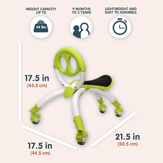 YBIKE Pewi Elite Bike Walking Ride On Toy, Light Green (YPIW6)
