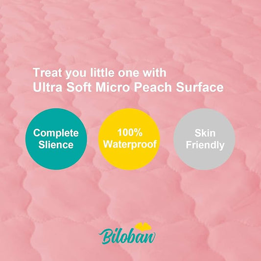 Bassinet Mattress Cover Compatible with Halo Bassinest Swivel Sleeper Bassinet Mattress Pad, 2 Pack, Microfiber, Waterproof and Soft, Pink
