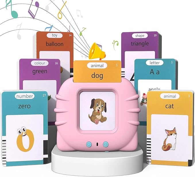 Talking Flash Cards,Kids Toddler Flash Cards with 224 Sight Words,Montessori Toys,Autism Sensory Toys,Speech Therapy,Learning Educational Gifts for Age 1+ Years Old Boys and Girls with A Dinsour Bag.