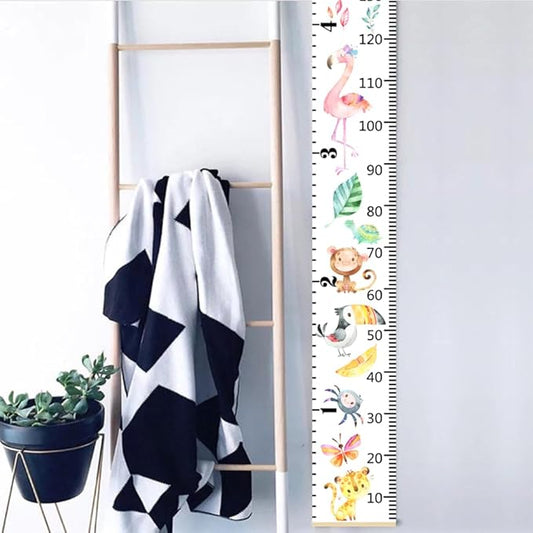 Baby Growth Chart for Wall - Height Chart for Kids Nursery Decor Wall Hanging Measurement Ruler Toddler Room Decor Play Room Essentials Birthday Christmas Gifts for Boys Girls 79"X7.9" (Giraffe)