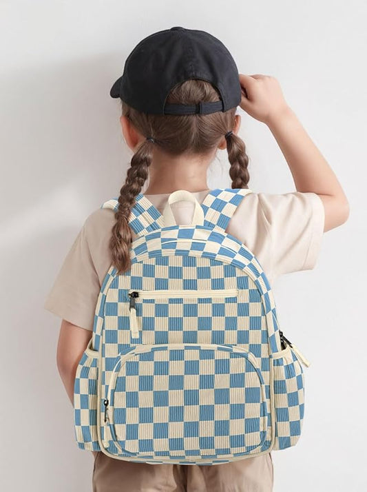 atgark Corduroy Toddler Backpack for Boys 2-5, Cute Kids Backpacks Boys - Preschool Kindergarten Backpack 13.7" H Fit Folder