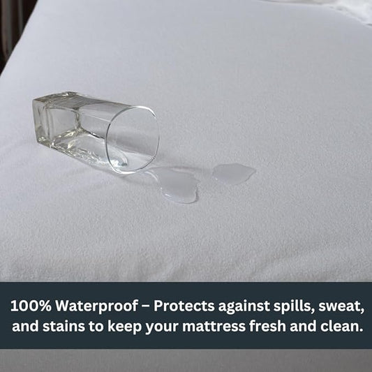 Zippered Waterproof Mattress Protector – 6-Sided Encasement, Bed Bug & Dust Mite Proof, 12” Deep Cover for Full Protection (King)