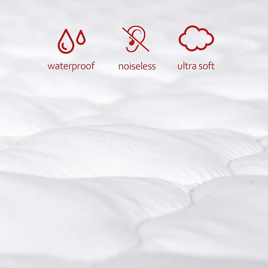 Pack and Play Mattress Pad Sheets Cover Waterproof 2 Pack, Soft Quilted Fit Graco Pack and Play Crib Baby Portable Mini Cribs and Foldable Mattresses Protector 27" X 39"