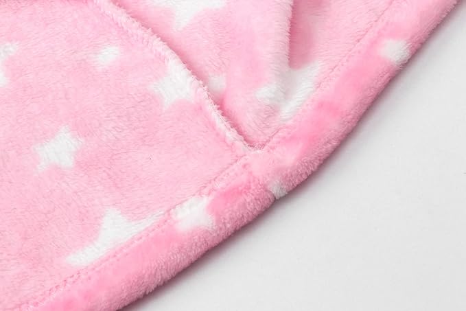 Girls Fleece Hooded Robes, Kids Soft Premium Fuzzy Bathrobe for Gifts, 2-12 Years