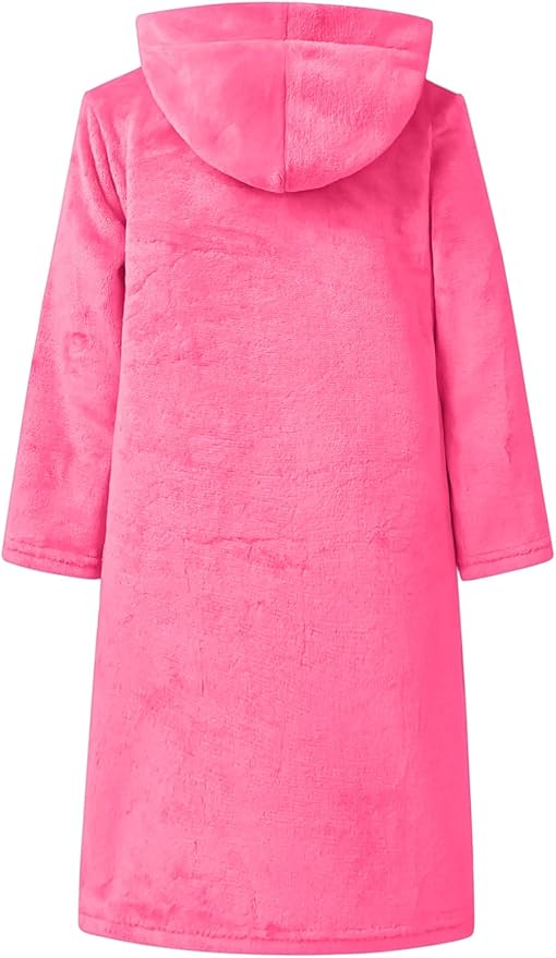 CHILDRENSTAR Girls Robe Kids Bathrobes Plush Soft Fleece Pajamas Sleepwear
