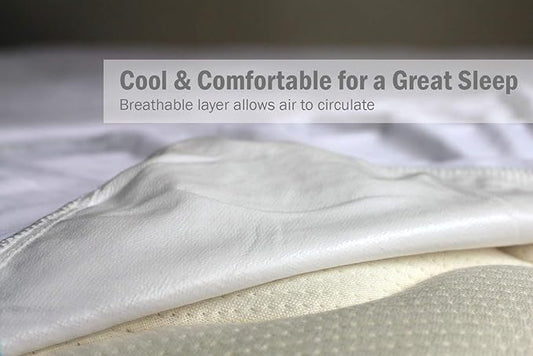 Waterproof Mattress Cover (Twin XL), Perfect Hospital Bed Protector, 4 Layer Protection, Super Soft, Fitted, Machine Washable, Vinyl Free, 39"x80"