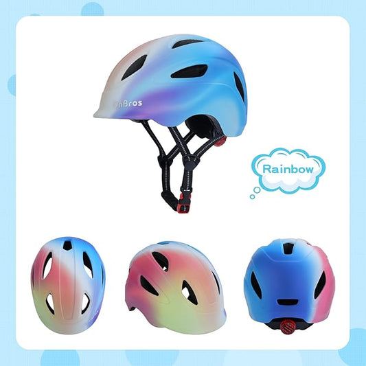 Kids Bike Helmet, OnBros Kid Bicycle Helmet for Girls and Boys with Light Lightweight Kids Helmets Certified Toddler Helmets for Kids 3-5-8-10 Age (46-50-55 cm)