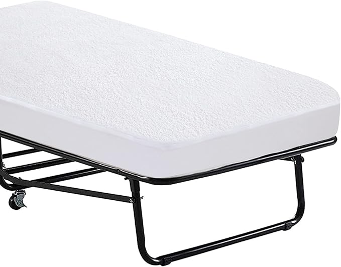 Cot Size Mattress Protector Waterproof,Smooth Top Mattress Protector for Kids,Breathable Skin Friendly and Noiseless Fitted Sheet,Viscose Terry Mattress Cover