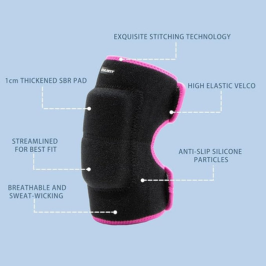 Eulant Adjustable Soft Elbow and Knee Pads for Kids, Child Protective Pad Sets for Bicycle, Roller Skating, Basketball, Football, Volleyball, Dancing, Kneeling