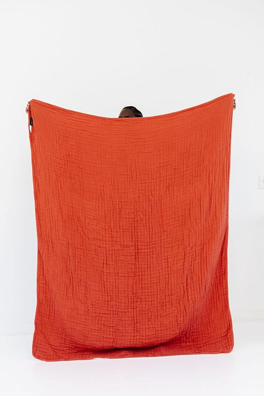 CLEMENTINE KIDS Twin Muslin Throw Blanket (Mushroom)