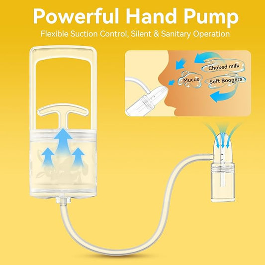 Nasal Aspirator for Baby and Toddler Nose Clearing with Hand Pump and Non-Invasive Tip for Quick, Quiet Suction, Co-Branded with CHIBOJI