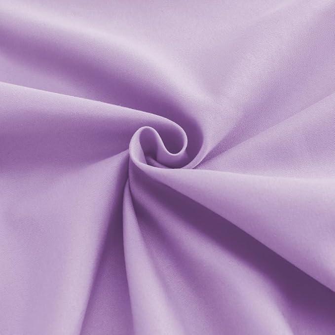 3 Piece Toddler Sheet Set,Purple Basics Bed Sheet Set for Toddler,Microfiber 3-Piece Sheet Set Soft Breathable Crib Bedding Set for Kids,Includes Flat Sheet, Fitted Sheet, Pillowcase
