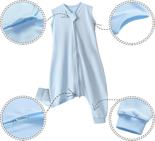 Baby Sleep Sack with Feet for Boys Girls, Infant Toddler Sleeveless Wearable Blanket Sleepsack for Early Walkers