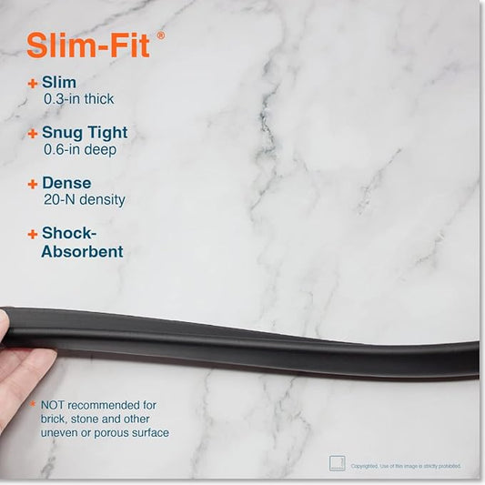 Roving Cove Slim-Fit Edge Protector for Baby Proofing (9ft Small Edge Only), Soft Rubber Foam Furniture Edge Bumper Guard, Desk Edge Cushion, 3M Adhesive, Onyx Black