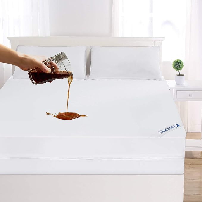 Twin Mattress Protector Waterproof 4 Pack Zippered, 6-Side Waterproof Mattress Protector, Twin Mattress Cover, Box Spring Encasement