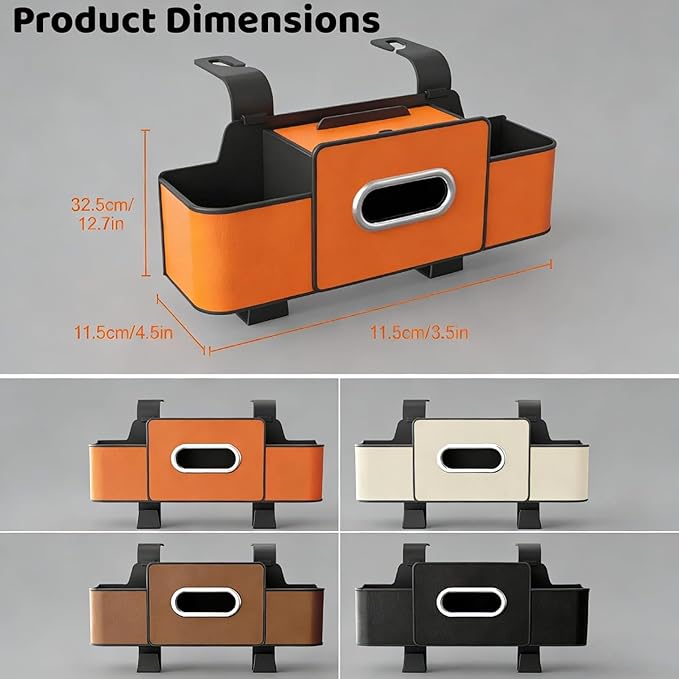 2026 new car breeze organizer ,Car Backseat Organizer Holder,Upgraded Multifunctional Car Storage Box ,Multifunctional Back Seat Car Organizer for Hold Phones, Drinks, Snacks,and Handbags (brown)