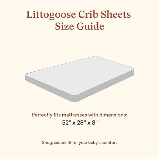 Baby Crib Sheets (2-Pack) for Boys Girls, Soft Fitted Sheets for Standard Crib Toddler Mattress, Breathable Baby Sheets (28x52x8in)