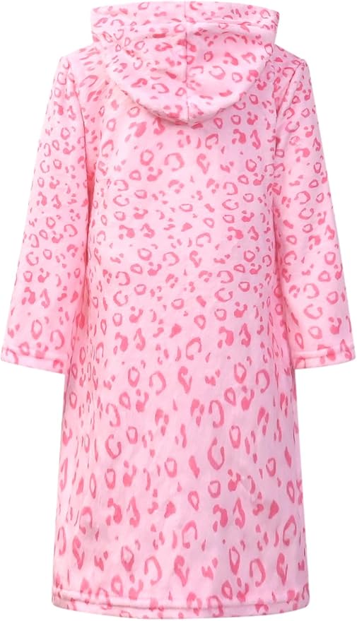 QPANCY Girls Robe Kids Bathrobes Soft Plush Fleece Pajamas Sleepwear