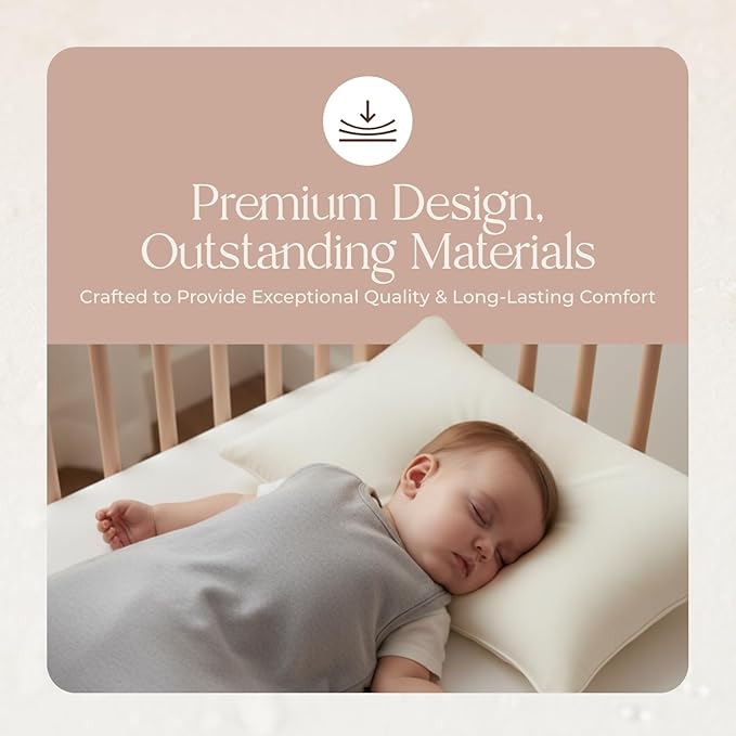 Organic Cotton Pillow Protector - 100% Waterproof Pillow Protector Toddler Size GOTS & Fairtrade Certified - 140GSM Hypoallergenic Machine Washable Breathable Cover with Edge Piping - 2 Pack (Toddler)