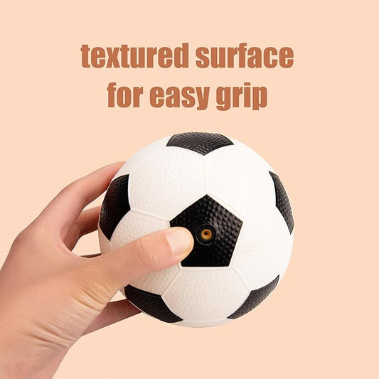 Soft Balls for Toddlers 1-3 3-5, Easy to Grip Toddler Toys 4 Pack 5" Small Balls with Pump - Mini Football Soccer Basketball Dodgeball - First Birthday Gift or Stocking Stuffers for Babies Boys Girls