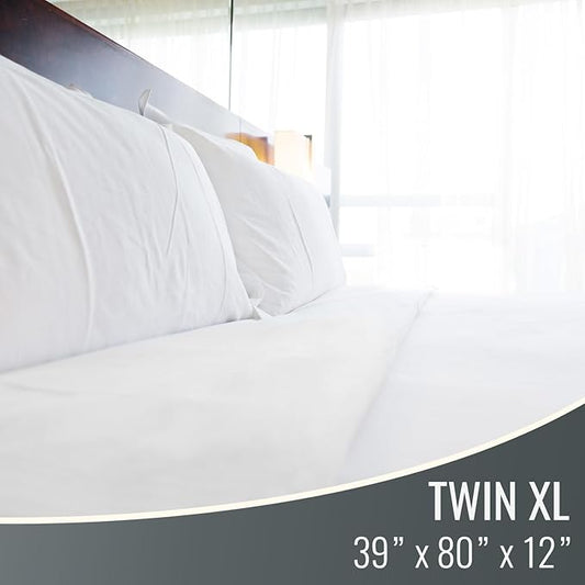 DMI Twin XL Zip Mattress Cover, Waterproof and Washable, Noiseless Cover for College Dorm, Hospital Bed, and Incontinence - Durable Mattress Protector Twin Size XL for Pets & Spills