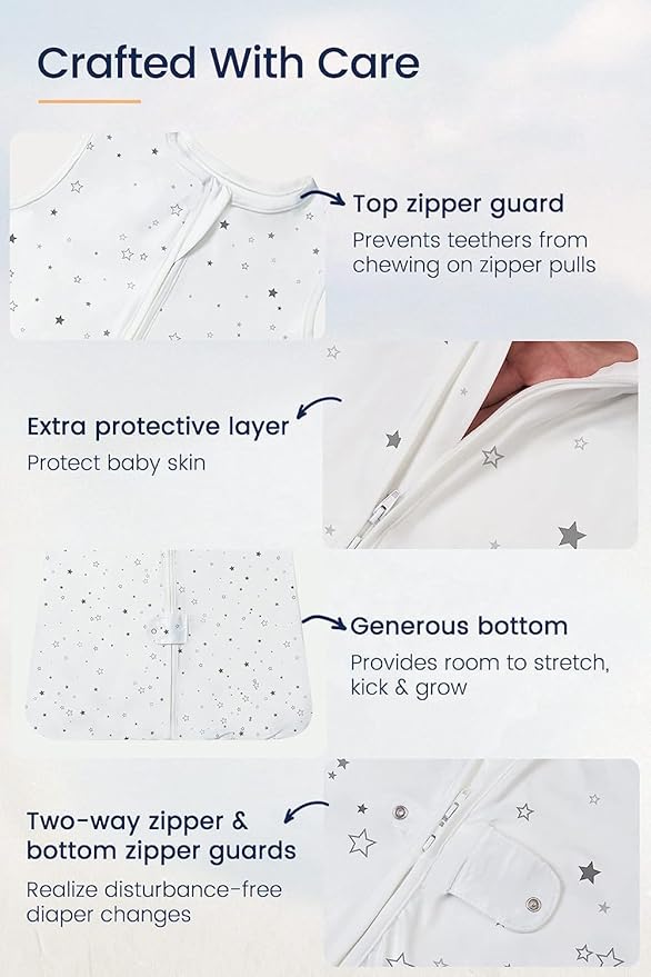 TotAha Toddler Sleep Sack 1.0 TOG for 2T-3T-4T, Premium Soft Wearable Blanket Baby Sleeping Bag with 2-way Safe Zipper for Girl Boy