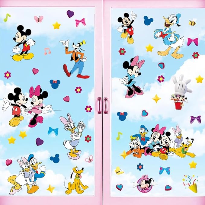Wall Stickers for Kids, Cartoon Character Stickers for Children Room, DIY Removable Stickers for Baby Kids Nursery Girls Bedroom Living Room Playroom Wall Decoration by HeyAlpha (Mouse)