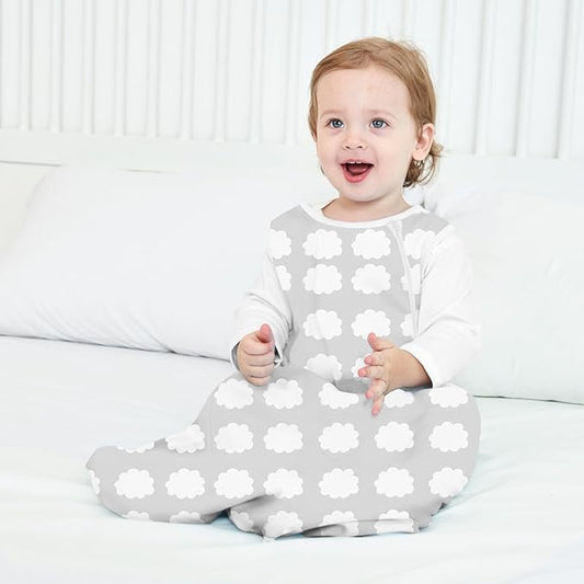Rayon from Bamboo Sleep Sack Baby Wearable Blanket 0.5 Tog Soft Kids Sleeping Bag Toddler Sleeveless 0-6 Months Infant Newborn Swaddle Blanket 2-Way Zipper Unisex Boys Girls Sleepsack