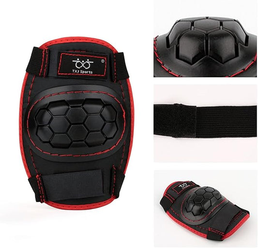 TXJ Sports Elbow and Knee Pads Kids with Wrist Guards Protective Gear for Skateboard Roller Skating Biking Skating Inline Skates Longboarding Derby Riding Scooter