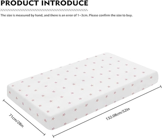 Colored Stars Fitted Crib Sheet Stars Baby Crib Sheet Fit Standard Crib and Toddler Mattress,Crib Mattress Sheets for Boys Girls 28"x52"
