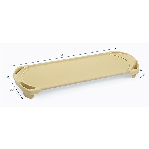 Angeles SpaceLine Nap Cot, Kids Daycare and Preschool Sleeping Cot, Standard Size, Sand