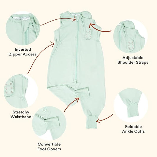 Toddler Sleep Sack with Feet, 0.5 TOG Baby Sleeping Bag with Legs Walker Sleep Sack for Babies 12-24M 2T-3T