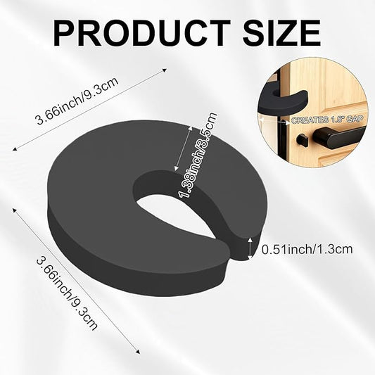 Door Pinch Guard, 6 Pack Door Slam Stopper Door Finger Pinch Guard Soft Thick Foam Door Stopper, Prevent Finger Pinch Injuries, Slamming Doors, Keep Pets from Getting Locked in (White&Black)