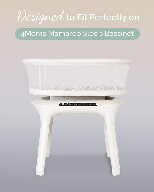 Bassinet Fitted Sheets for 4moms Mamaroo Sleep Bassinet - Fits 18 x 30 Inch Oval Bassinet Mattress - Buttery Soft, Premium Stretchy Jersey Knit Sheets - Pale Pink + Lavendar + Cloud, 3 Pack