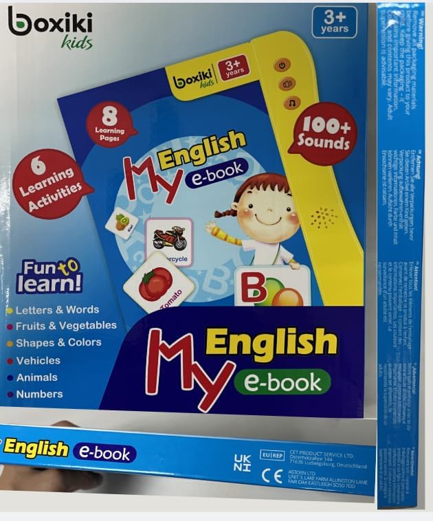 Preschool Learning Activities Book – Interactive ABC Sound Book, Toddler Learning Toy for Kids Ages 3+, Educational Alphabet Toy for Boys and Girls.