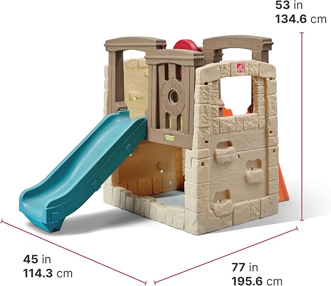Step2 Woodland Climber II Kids Playset, Ages 2 –6 Years Old, Toddler Slide and Climbing Wall, Outdoor Playground for Backyard, Sturdy Plastic Frame, Easy Set Up