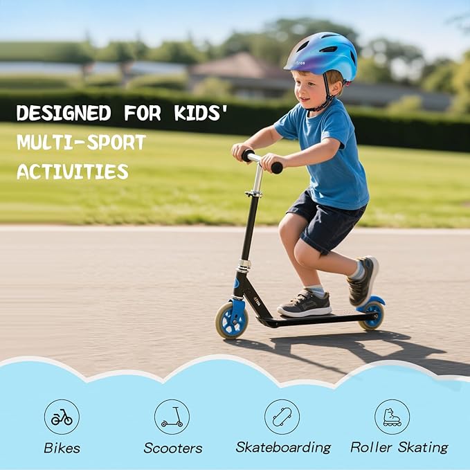 Kids Bike Helmet, OnBros Kid Bicycle Helmet for Girls and Boys with Light Lightweight Kids Helmets Certified Toddler Helmets for Kids 3-5-8-10 Age (46-50-55 cm)
