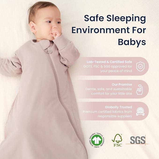 Unisex Sleeping Bag for Babies and Toddlers 1.0 Tog Sleep Sack 18-36 Months, Newborn Sleep Sack, Wearable Blanket Baby, One Piece Long Sleeves, Gifts for Baby