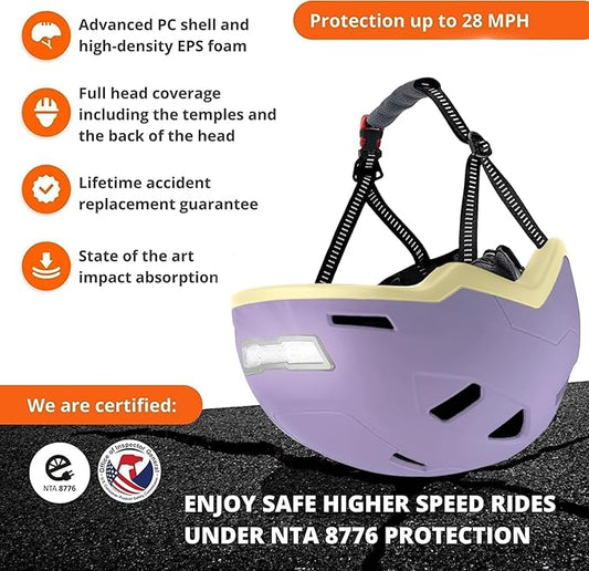 XNITO Kid Bike Helmets for Boys and Girls | Fit Head 51-54cm Circumference | CPSC & NTA-8776 Dual Certified | Multi-Sport Helmets with LED Lights, Magnetic Buckle, Detachable Visor