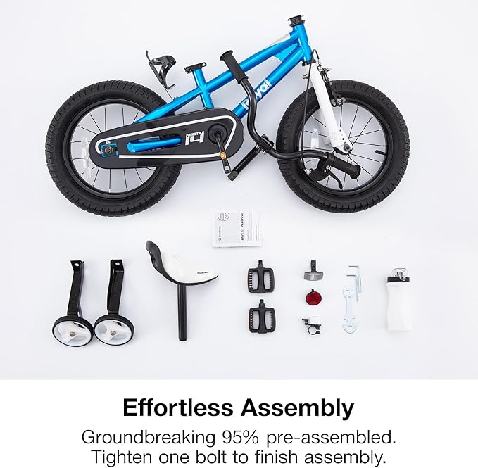 RoyalBaby Kids Bike Freestyle Classic & EZ Balance Pedal Switchable Bicycle, 12 14 16 18 Inch, 3-10 Years Toddler to Big Kids