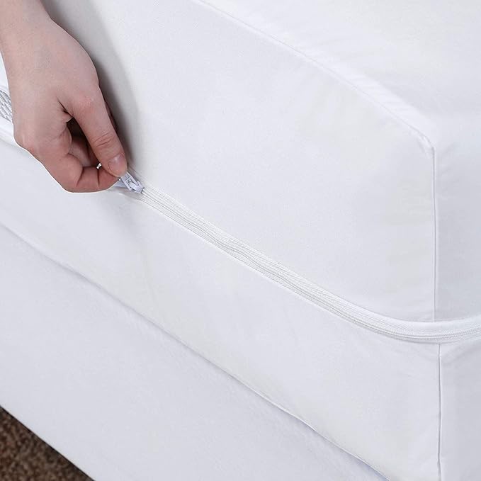 Guardmax Jersey Knitted Twin Zippered Mattress Encasement - Waterproof & Bed Bug Proof Mattress Protector - Comfortable, Soft, and Noiseless Zippered Bedding - Dust Mite Proof (39 x 75 x 10)