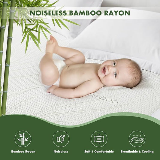 Queen Waterproof Mattress Protector - Blancmax Bamboo Rayon Breathable Mattress Protector with Deep Stretchable Pockets, Hypoallergenic & Odor Resistant Mattress Cover Cool & Noiseless