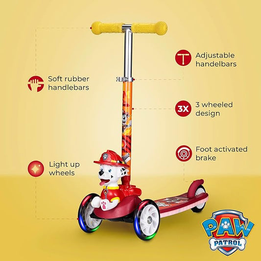 3D Kick Scooter for Kids, Self-Balancing 3 Wheeled Light Up Scooter with Extra Wide Anti-Slip Deck, Rear Brake, Lean to Steer, Lightweight Design, for Kids 3 and up, 75 LB Limit