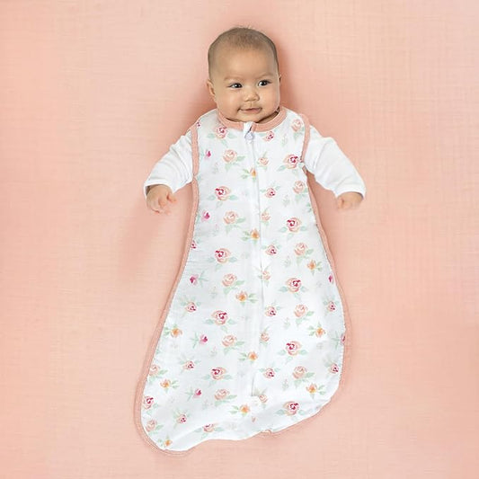 SwaddleDesigns Softest Cotton Muslin Fitted Crib Sheet, Toddler Sheet for Boys & Girls, Fits Standard Crib Mattress (28 x 52 inches), Peach Blush (Pack of 2)
