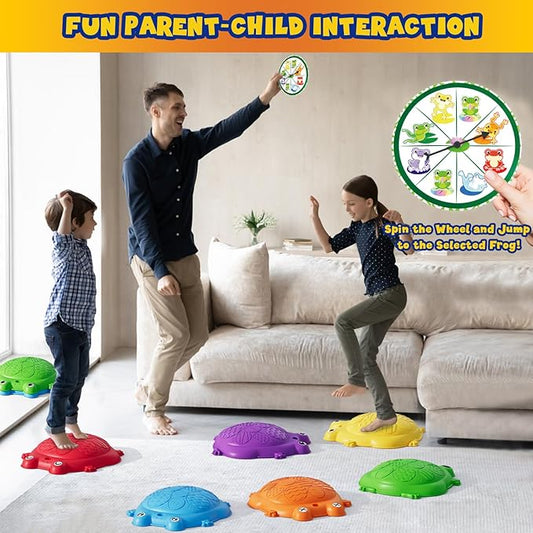Stepping Stones for Kids, 8PCS Non-Slip Balance Steps Stones for Toddler 1-3, Obstacle Courses Sensory Toys, Coordination Game for Boys Girls Indoor Outdoor Play Ages 3-5