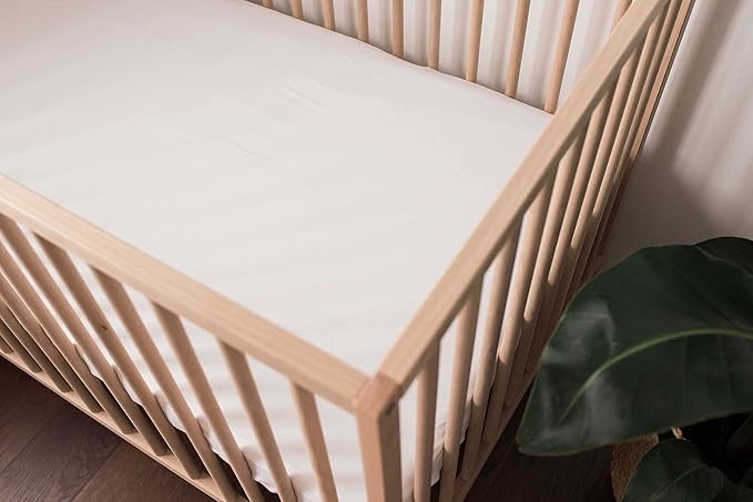 SheetWorld Baby Fitted Moses Basket Sheet 13 x 27 inches, 100% Cotton Jersey Hypoallergenic Sheet, Unisex Boy Girl, Organic White, Made in USA