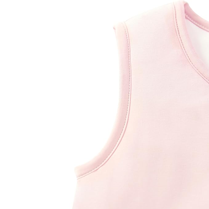 Baby/Toddler Sleep Sack with Legs, Rayon from Bamboo 95% + 5% Spandex, 1.0 TOG, 2‑Way Zipper Sleeping Bag, Walker‑Friendly 18-36M Pink