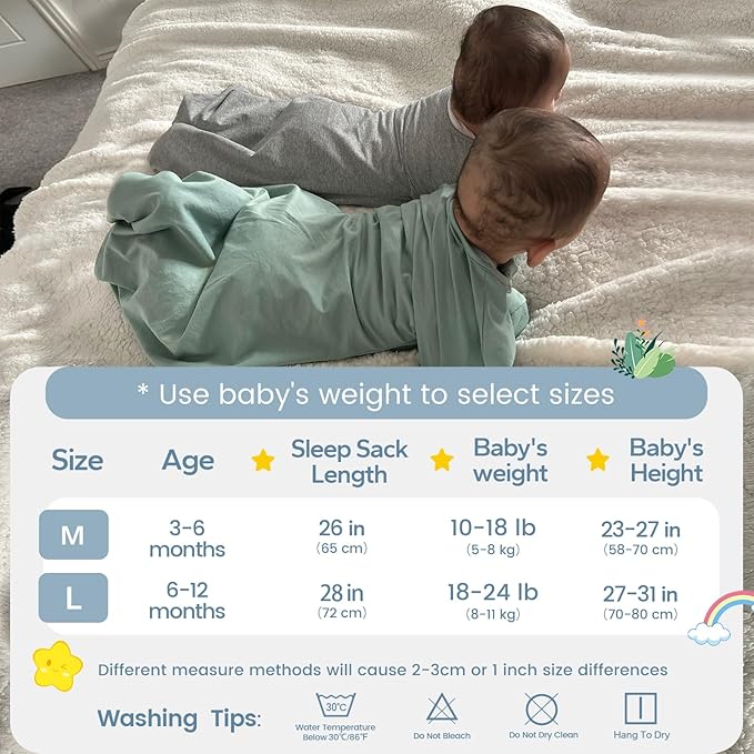 ZIGJOY Baby Transitional Swaddles for Newborns: 0.5 Tog Arms Up Sleep Sack 3-6-12 Months Soft Cotton Shark Fin 2 Way Zipper