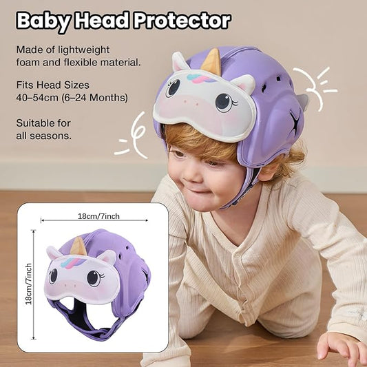 Mambobaby Baby Head Protector Baby Helmet for Crawling Walking,Extra-Thick Deep Forehead Padding, Ultra-Lightweight Breathable, Toddler Helmet 6-24 Months-Unicorn