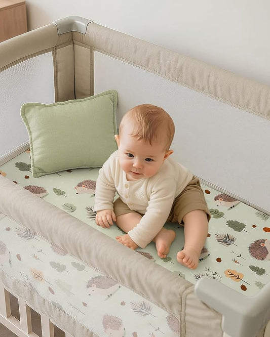 Baby Crib Sheets for Boys Girls Neutral, 2 Pack Crib Mattress Sheet for Standard Crib and Toddler Mattress, Super Soft Breathable Fitted Crib Sheet, 52" x 28"